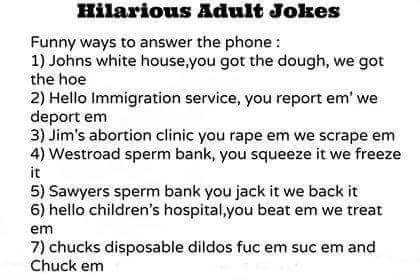 Hilarious adult jokes 