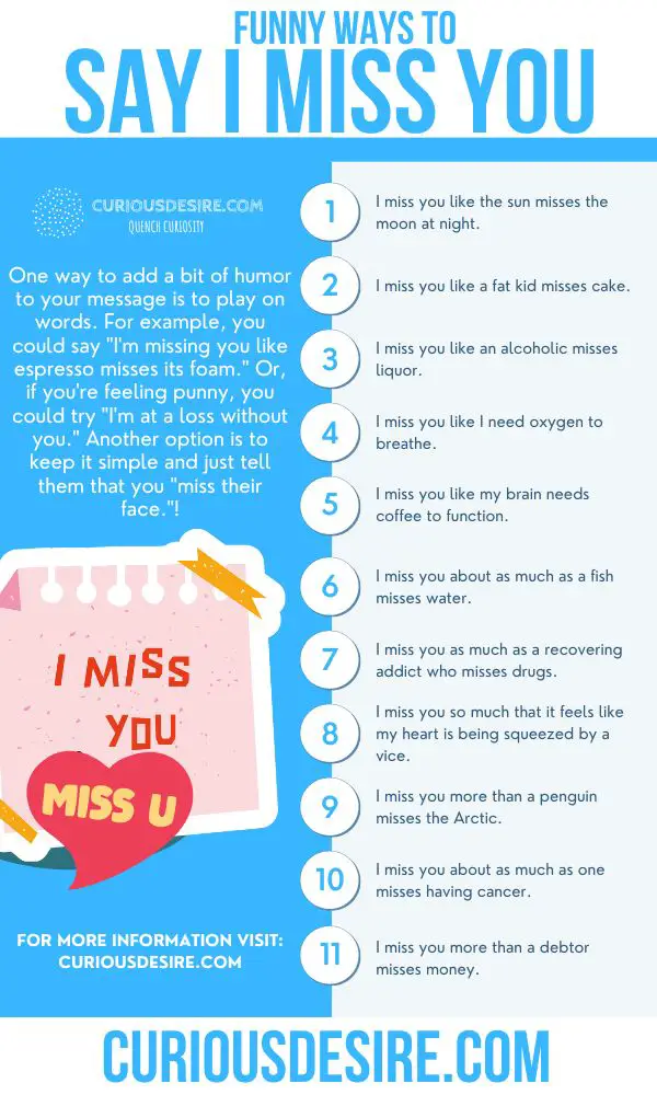 Top 11 funny ways to say i miss you
