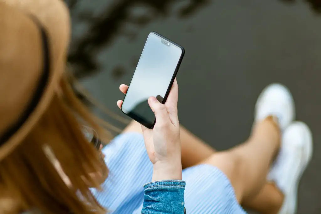 Girl checking her phone