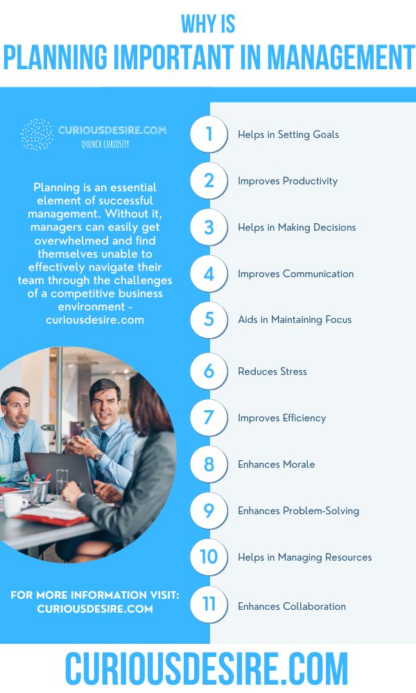 planning in management - why planning in management is important