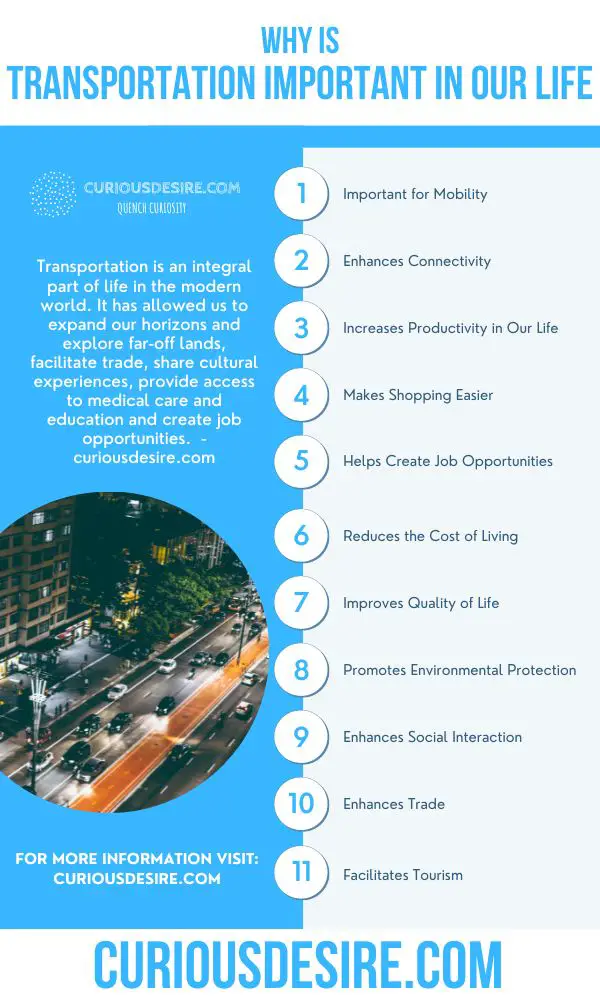 Reasons importance of transportation in our life