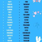 To strengthen your relationship, use these romantic words that start with f