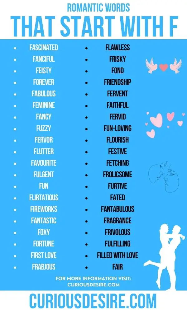 To strengthen your relationship, use these romantic words that start with f