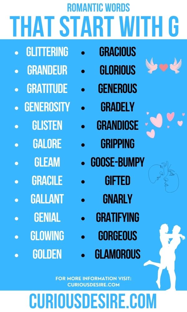 use these romantic words that start with g to impress your partner