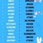 Powerful romantic words that starts with A - use these for partners