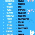 Use these 28 romantic words that start with T