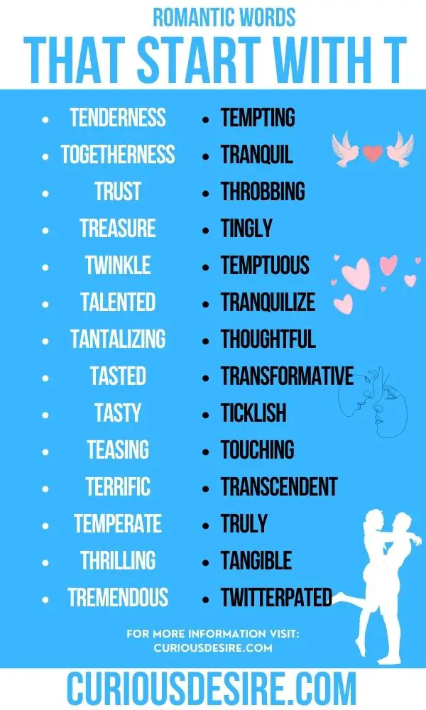 Use these 28 romantic words that start with T