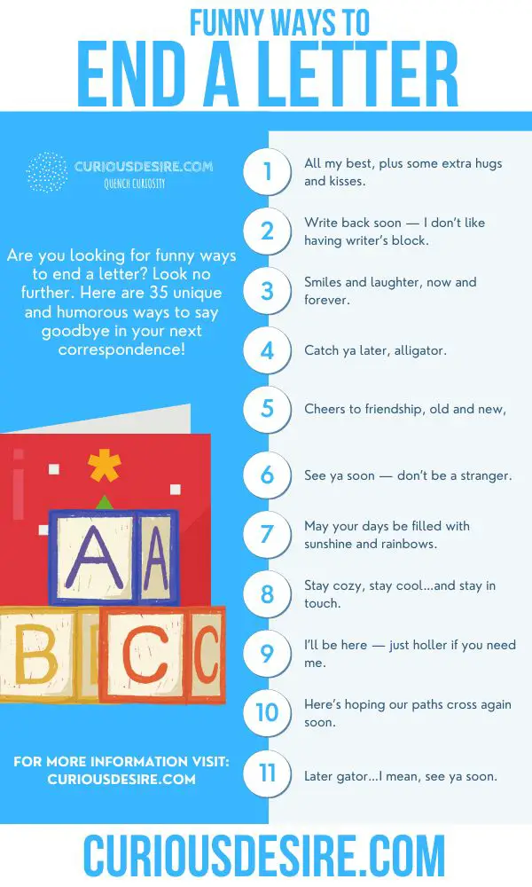 11 funny ways to end a letter