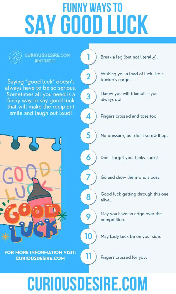 Top 11 funny ways to say good luck