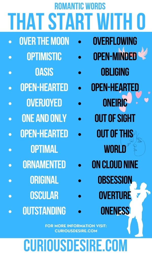 Use these 24 romantic words that start with O for your partner 