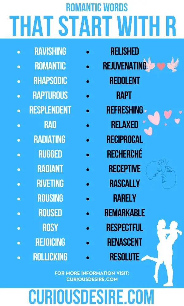 Romantic words that start with R and how to use them