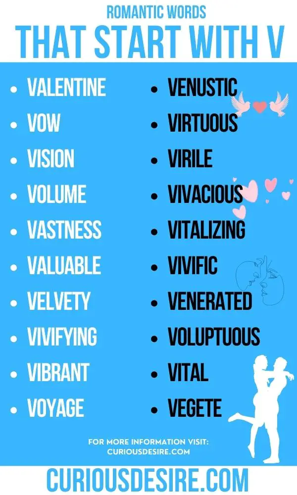 20 romantic words that start with v and ways to use them