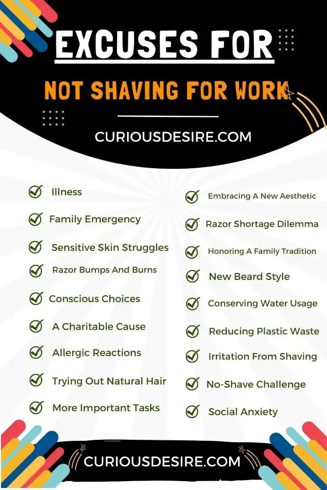 Excuses For Not Shaving For Work - Unique Guide
