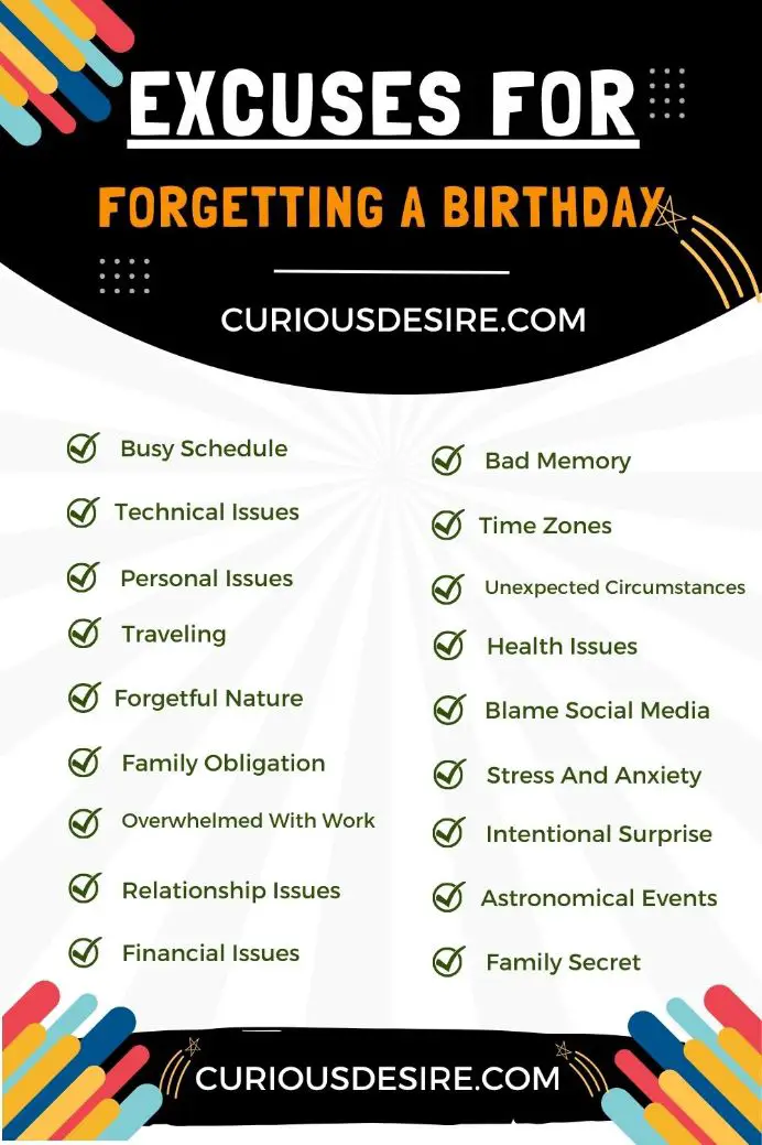 The Ultimate Guide of Excuses For Forgetting a Birthday