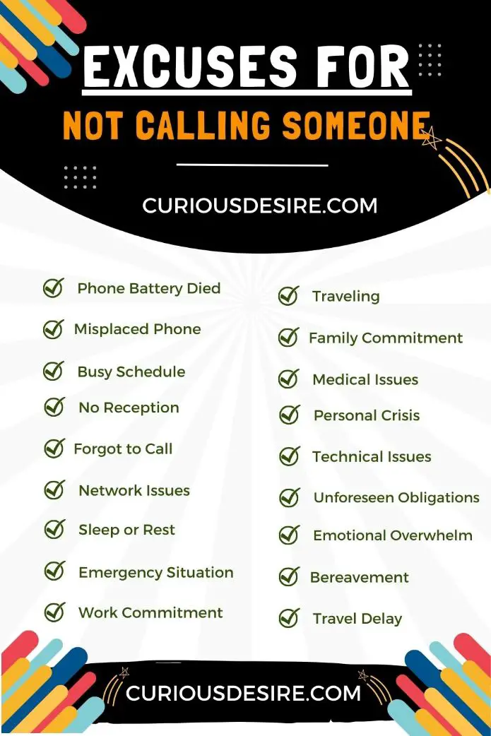 Best Excuses For Not Calling Someone [Complete Guide]