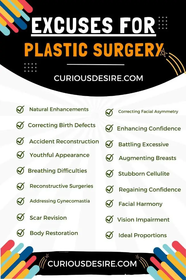 Best Excuses For Plastic Surgery – Easy Guide