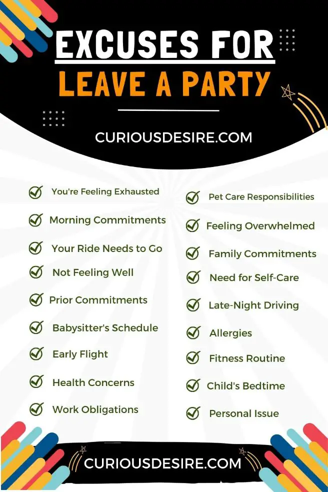 Best Excuses To Leave A Party [Quick Ways]