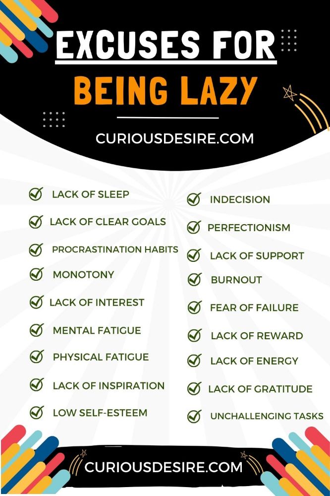 Excuse For Being Lazy [Complete Guide]