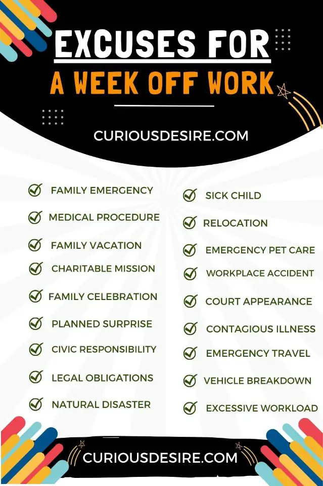 Excuses For A Week Off Work [Easy Ways]