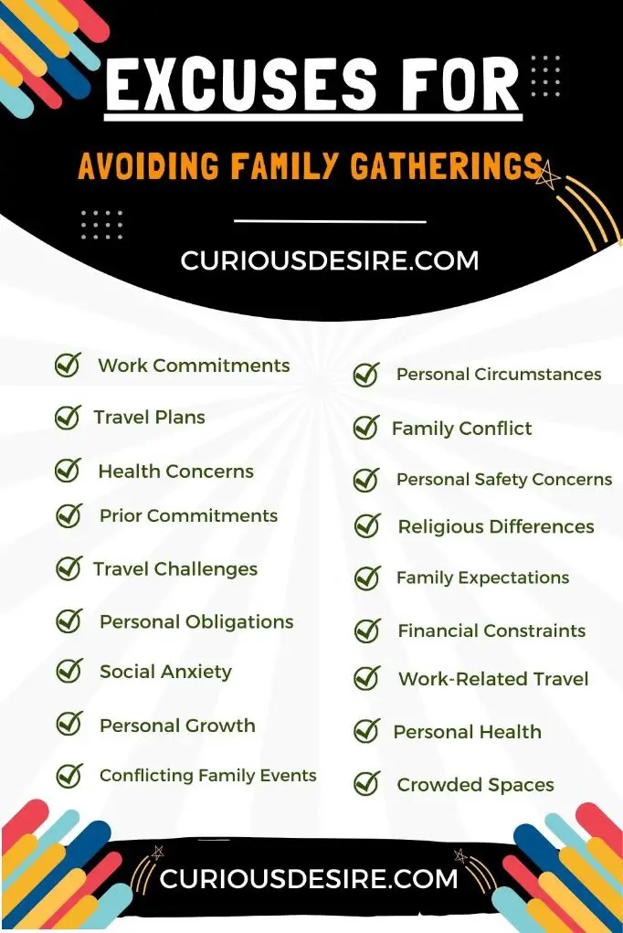 Excuses For Avoiding Family Gatherings – Easy Solutions