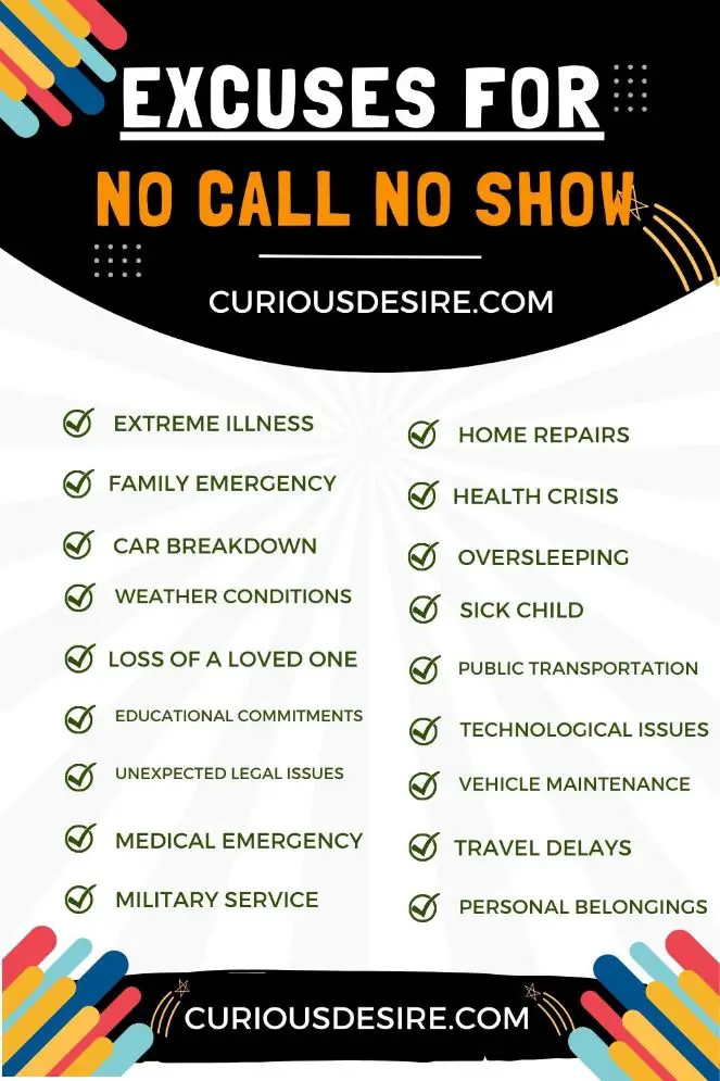 Excuses For No Call No Show – A Step By Step Guide