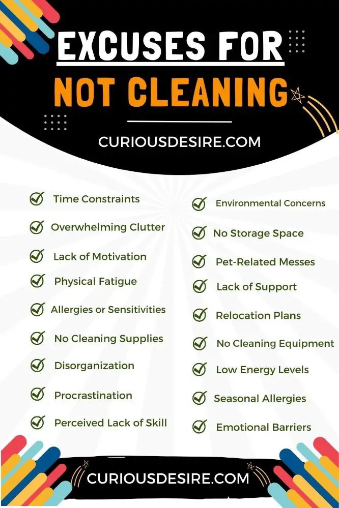 Excuses For Not Cleaning – Easy Solutions
