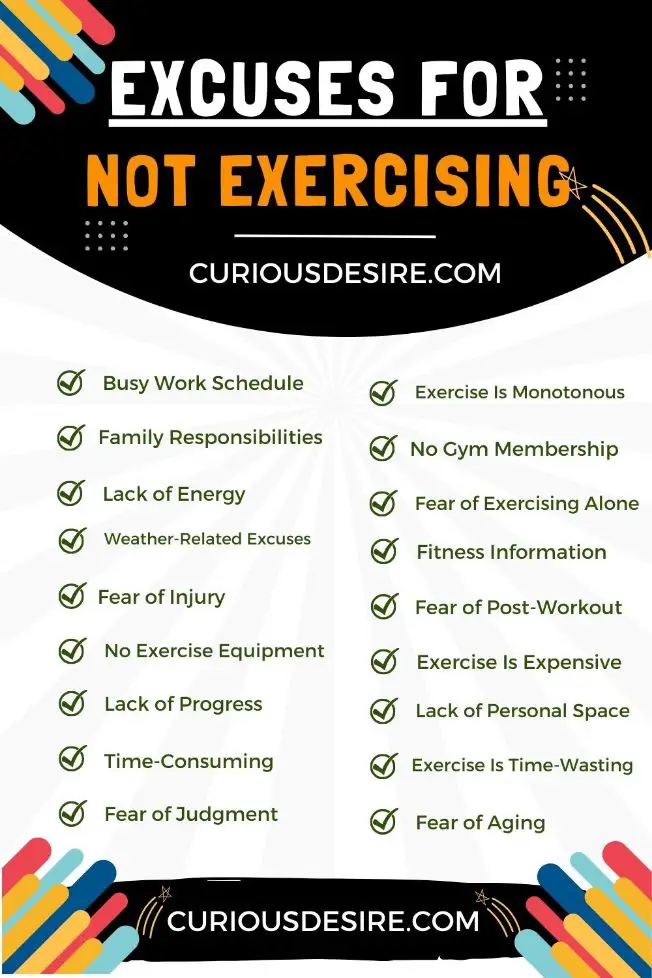 Excuses For Not Exercising – A Unique Guide