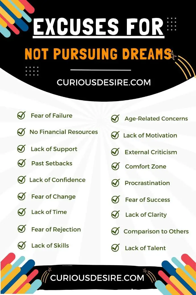 Excuses For Not Pursuing Dreams – Quick Solutions