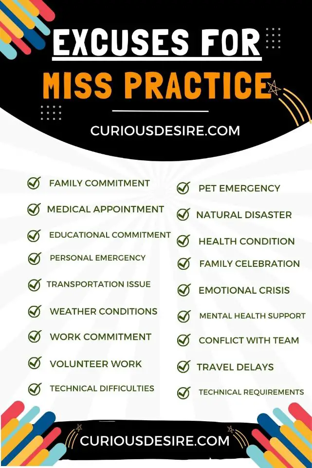 Excuses To Miss practice – A Ultimate Guide