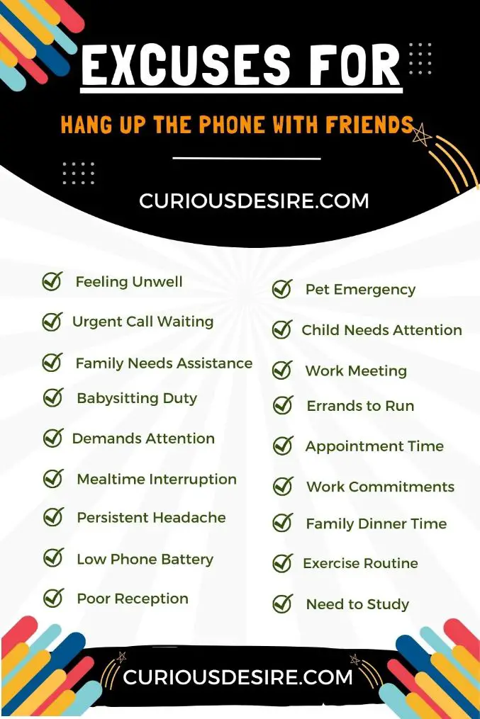 Excuses to hang up the phone with friends [Easy Ways]