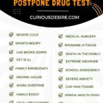 Excuses to postpone drug test - Unique Guide