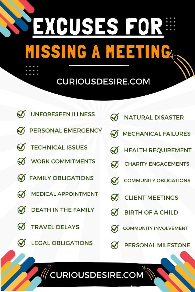 Good Excuses For Missing A Meeting – A Step By Step Guide