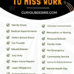 Good Excuses To Miss Work – Easy Ways