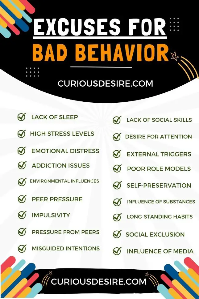 Making Excuses For Bad Behavior – Easy Solutions