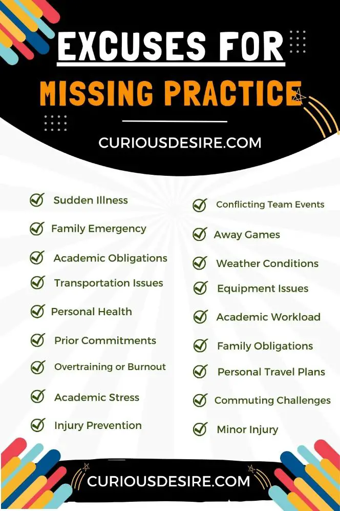 Excuses For Missing Practice – Easy Solutions
