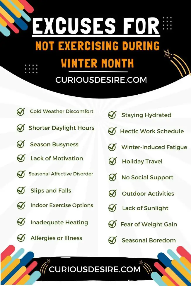 Excuses For Not Exercising During Winter Months – Quick Ways