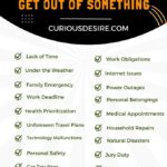 Excuses To Get Out Of Something – A Step By Step Guide