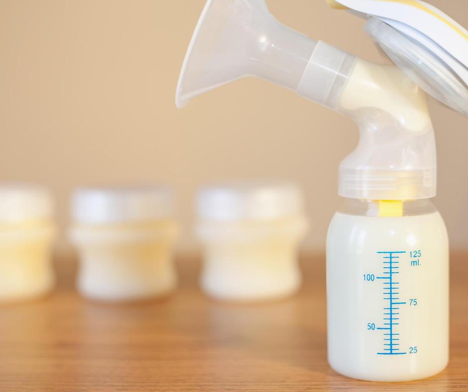 Breast Pump On The Wooden Floor 