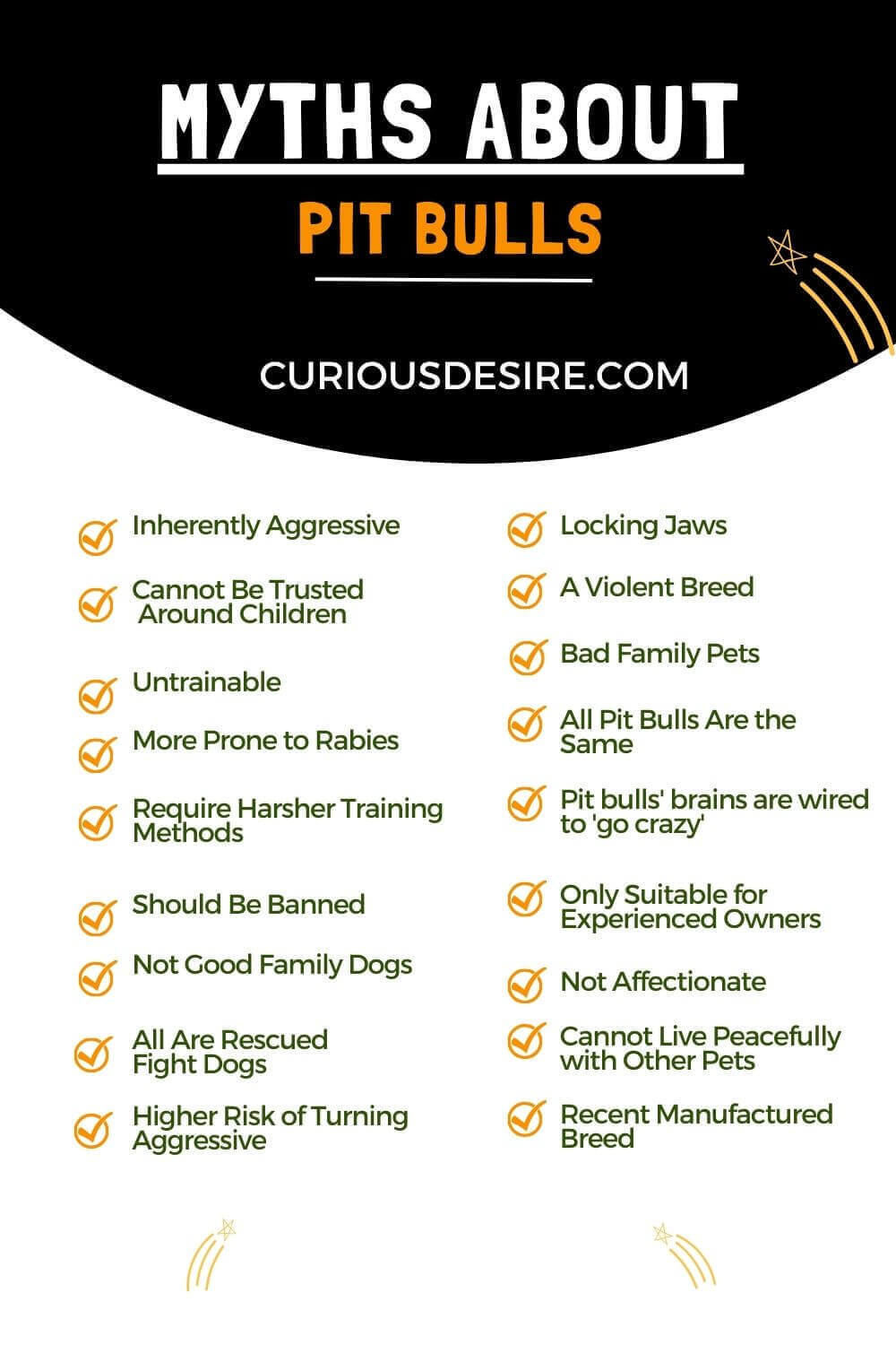 An Infographic on Myths about Pit Bulls 