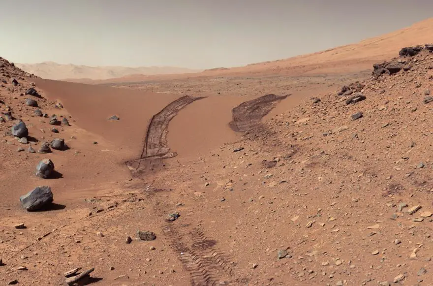 Mars - soil with some impressions on it 