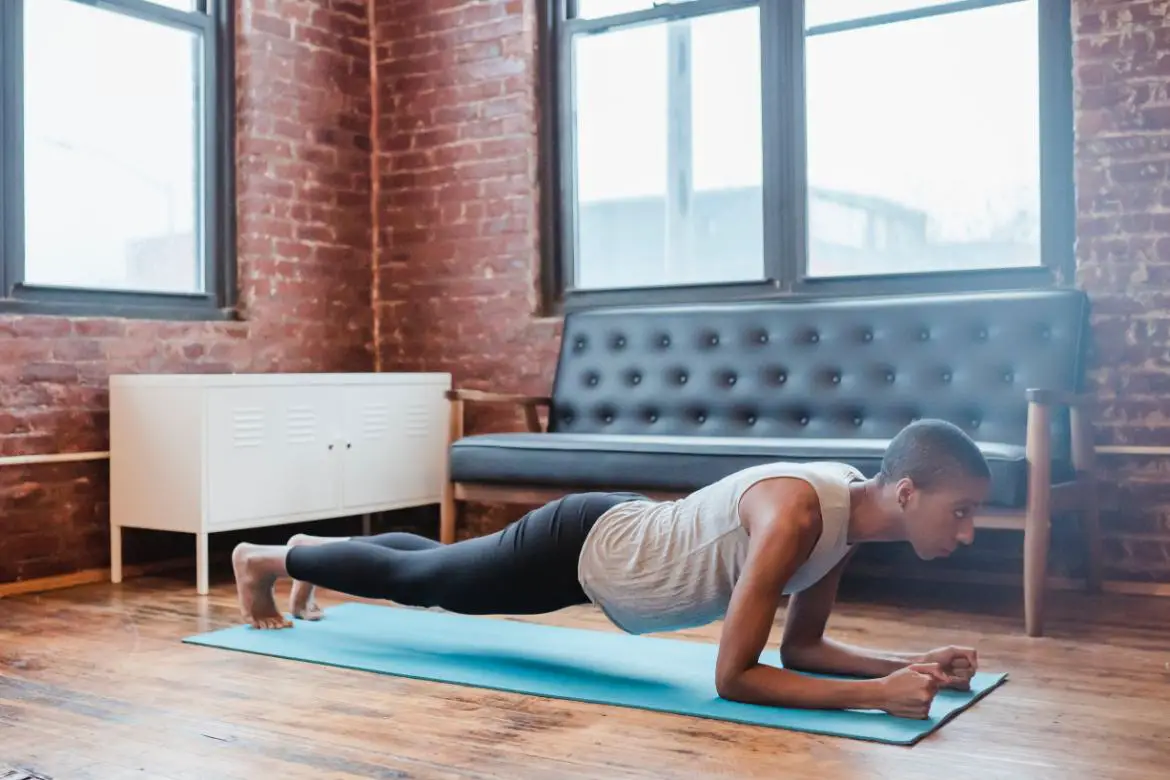 A Girl doing workout in her house