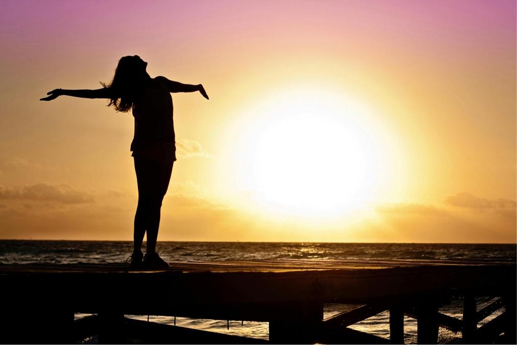 A girl Enjoying in the Sun