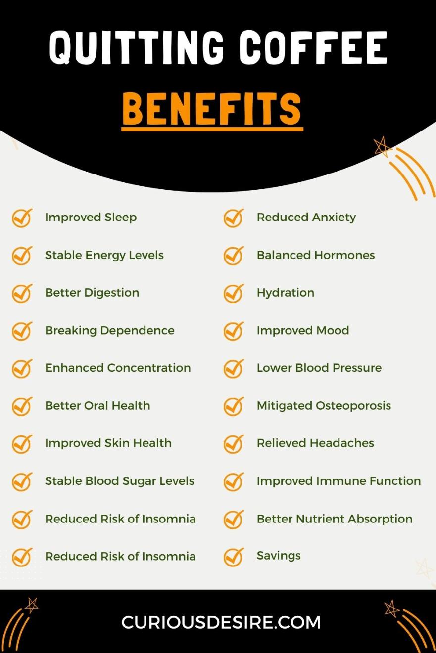 Benefits Of Quitting Coffee - Infographic