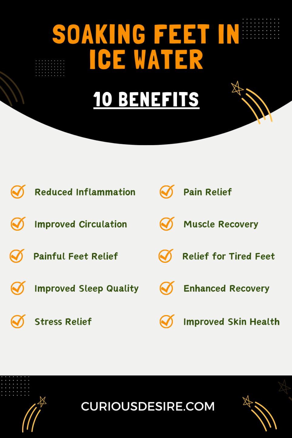 Benefits Of Soaking Feet In Ice Water - Infographic