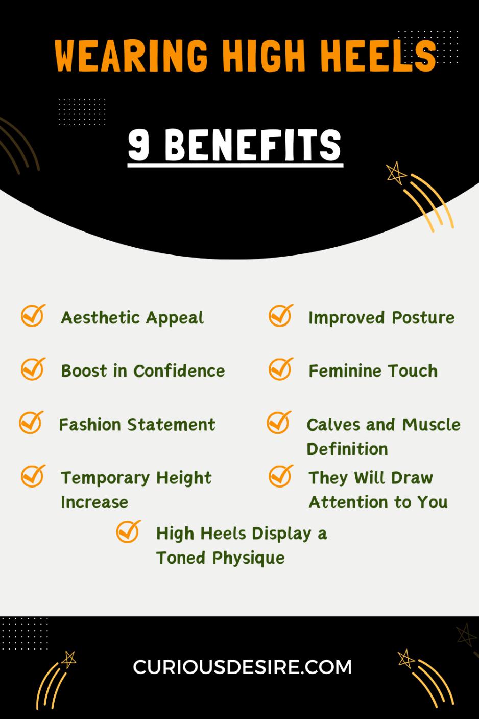 Benefits Of Wearing High Heels - Infographic