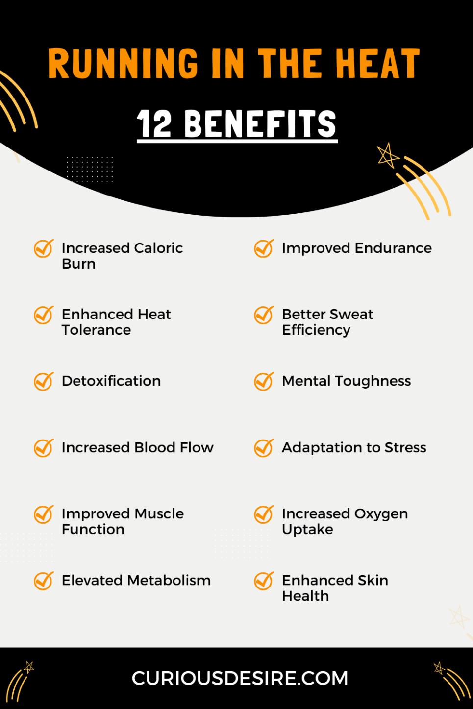 Benefits Running In The Heat - Infographic