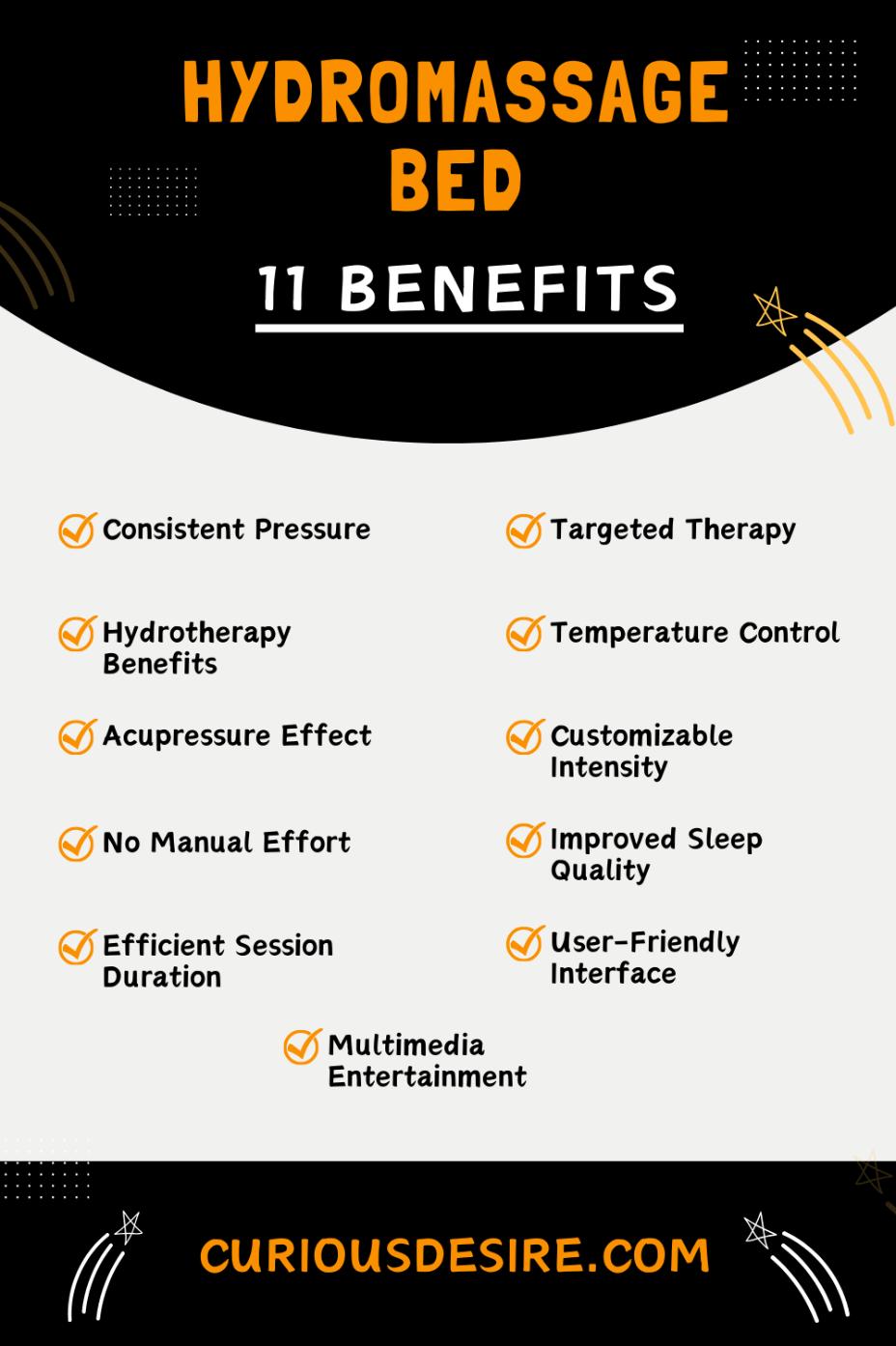 Benefits of a Hydromassage Bed - Infographic