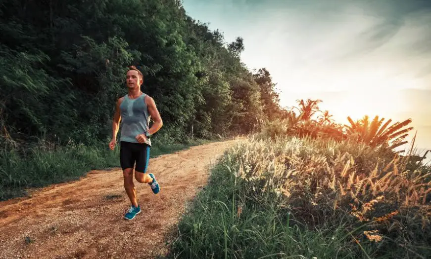 A man running in the heat