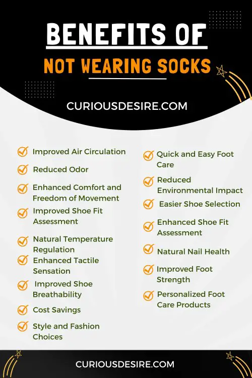 benefits of not wearing socks - an infographic