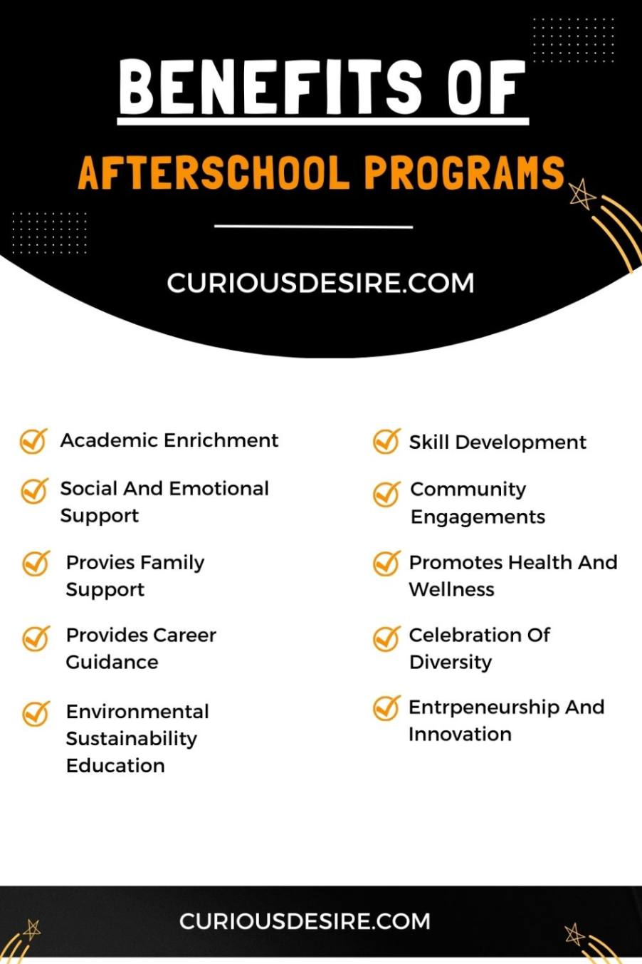 10 Benefits of Afterschool Programs Infographic